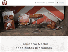 Tablet Screenshot of biscuiterie-merlin.com